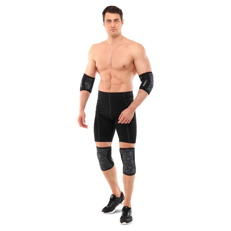 Наколінники для присіду та пауерлфтингу 2штуки CROSSFIT KNEECAP EZOUS A-05 S-XL камуфляж