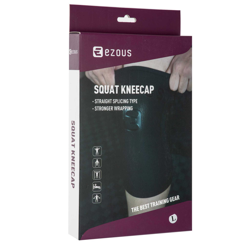 Наколінники для присіду та пауерлфтингу 2штуки KNEE SLEEVE EZOUS A-06 S-XL чорний