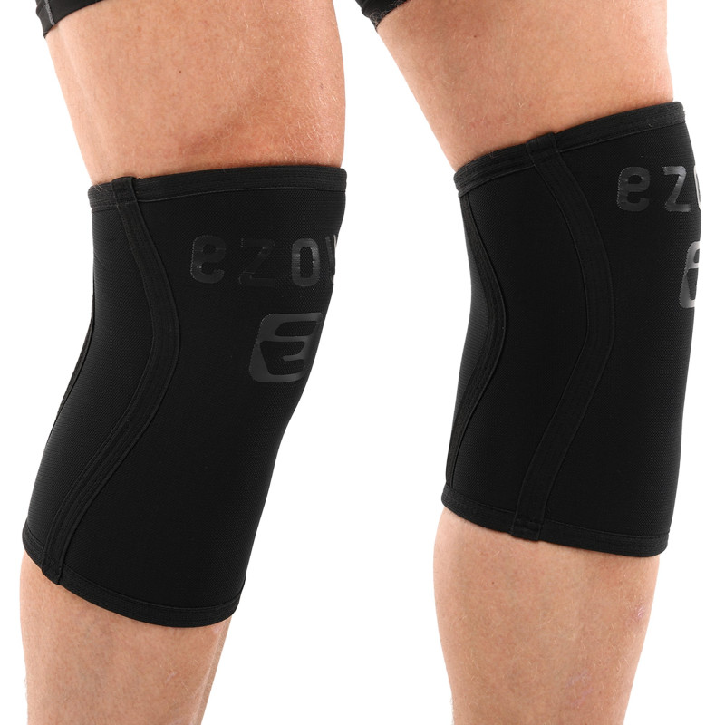 Наколінники для присіду та пауерлфтингу 2штуки KNEE SLEEVE EZOUS A-06 S-XL чорний