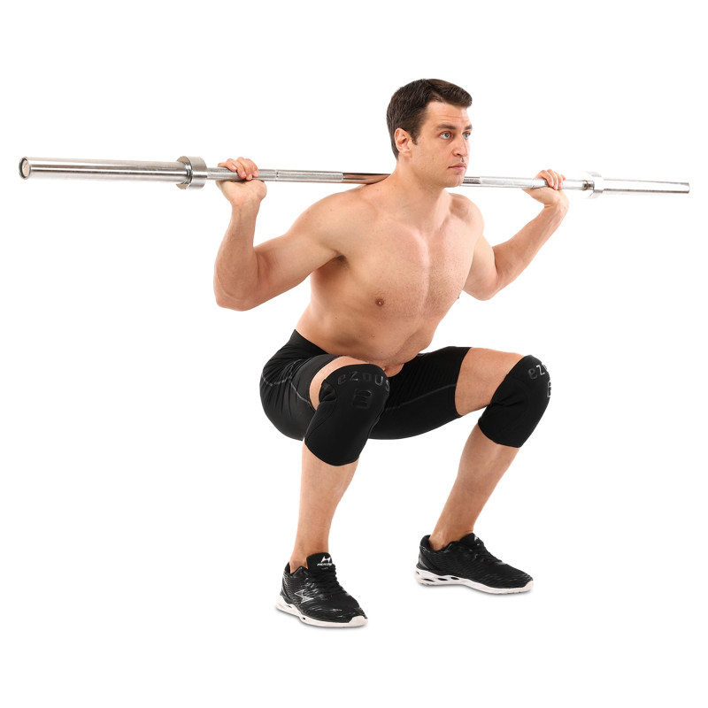 Наколінники для присіду та пауерлфтингу 2штуки KNEE SLEEVE EZOUS A-06 S-XL чорний