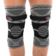 Наколінник бандаж еластичний з фіксуючим ременем KNEE BRACE EZOUS A-07 2шт M-XL сірий-чорний