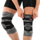 Наколінник бандаж еластичний з фіксуючим ременем KNEE BRACE EZOUS A-07 2шт M-XL сірий-чорний