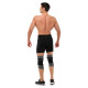 Наколінник бандаж еластичний з фіксуючим ременем KNEE BRACE EZOUS A-07 2шт M-XL сірий-чорний