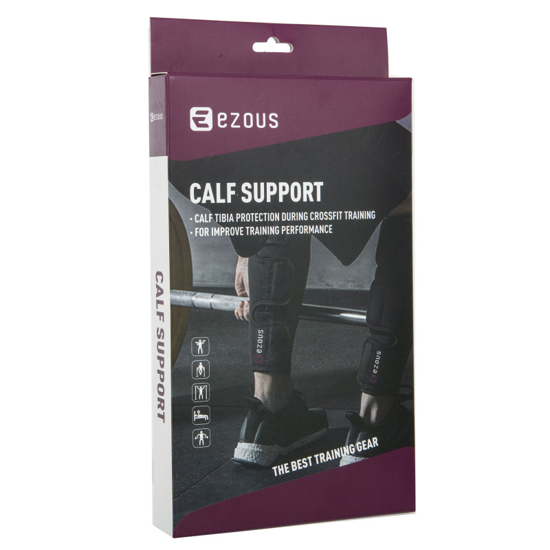 Захист гомілки для важкої атлетики CALF SUPPORT EZOUS A-08 2шт чорний