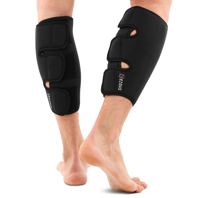 Захист гомілки для важкої атлетики CALF SUPPORT EZOUS A-08 2шт чорний