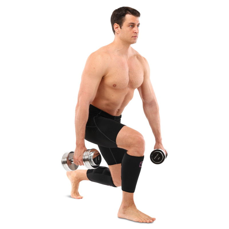 Захист гомілки для важкої атлетики CALF SUPPORT EZOUS A-08 2шт чорний