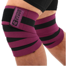 Колінні бинти для присідань BUNDLED KNEECAP EZOUS A-10 2шт чорний-фіолетовий