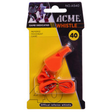 Свисток спортивний суддівський пластиковий зі шнурком ACME A540 кольори в асортименті