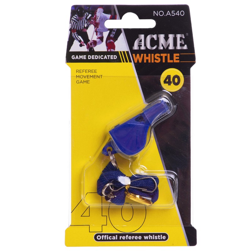 Свисток спортивний суддівський пластиковий зі шнурком ACME A540 кольори в асортименті