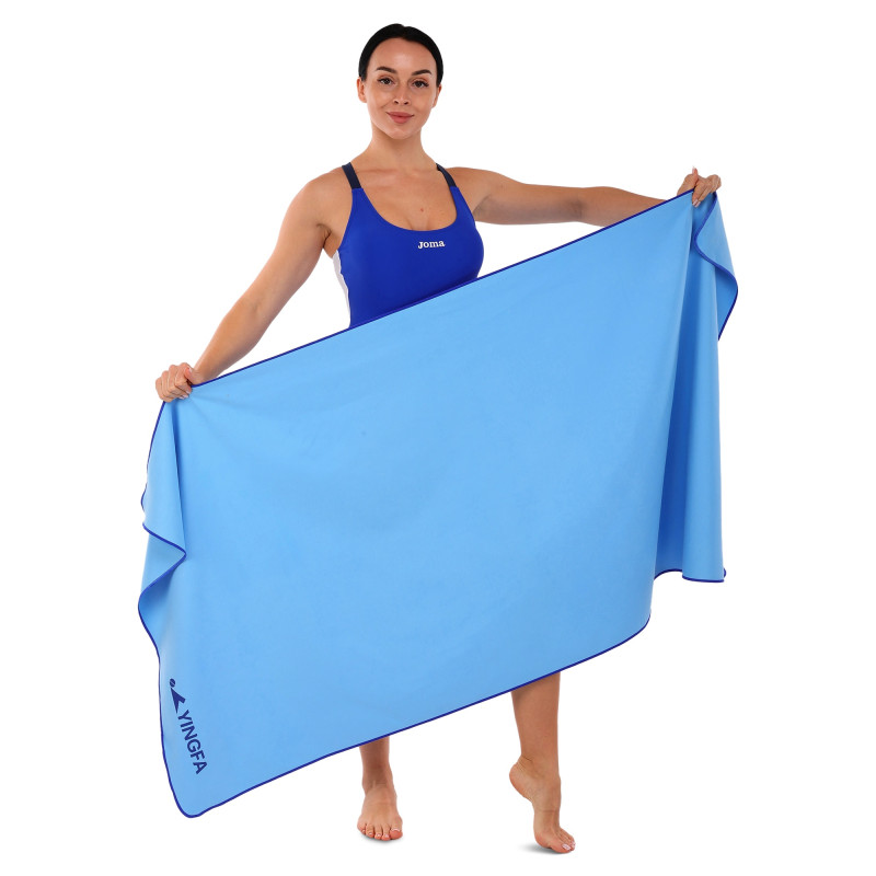 Рушник спортивний швидковисихаючий DRY TOWEL YINGFA A6810 80х158см блакитний