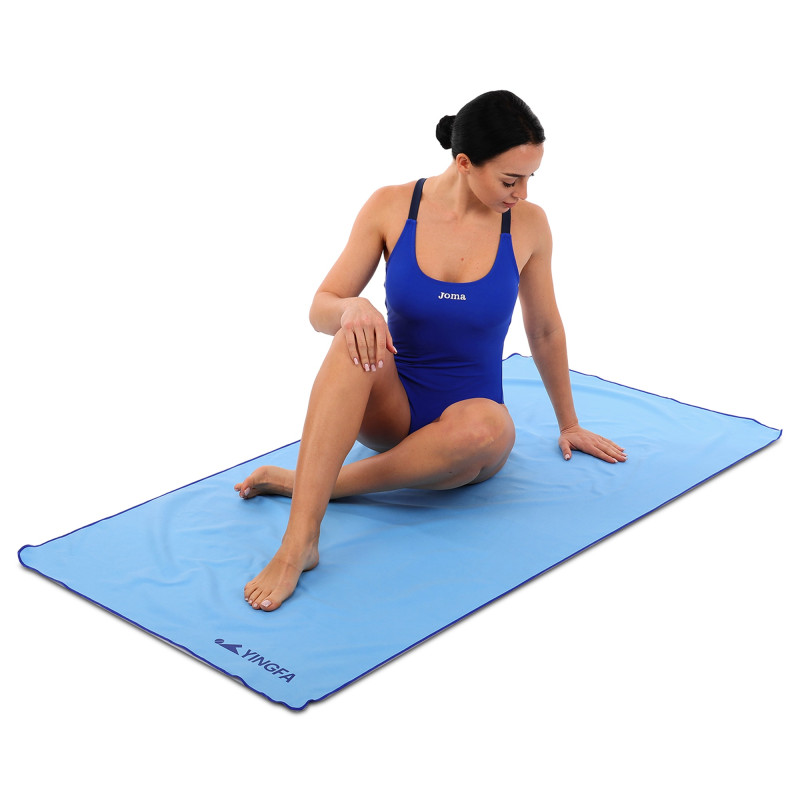 Рушник спортивний швидковисихаючий DRY TOWEL YINGFA A6810 80х158см блакитний