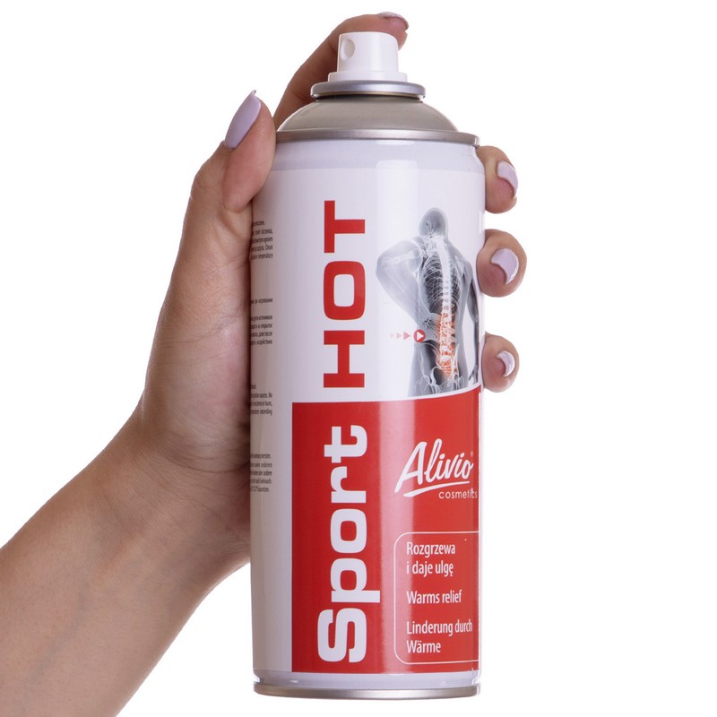 Розігріваючий м'язи спрей з зігрівальним ефектом SPORT HOT Alivio AC-006 400мл