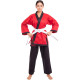 Кімоно для айкікендо карате куртка штани та пояс AYKIKENDO KARATE BALLONSTAR AKS 120-190см червоний-чорний