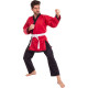 Кімоно для айкікендо карате куртка штани та пояс AYKIKENDO KARATE BALLONSTAR AKS 120-190см червоний-чорний