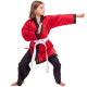 Кімоно для айкікендо карате куртка штани та пояс AYKIKENDO KARATE BALLONSTAR AKS 120-190см червоний-чорний