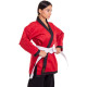 Кімоно для айкікендо карате куртка штани та пояс AYKIKENDO KARATE BALLONSTAR AKS 120-190см червоний-чорний