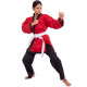 Кімоно для айкікендо карате куртка штани та пояс AYKIKENDO KARATE BALLONSTAR AKS 120-190см червоний-чорний