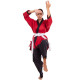 Кімоно для айкікендо карате куртка штани та пояс AYKIKENDO KARATE BALLONSTAR AKS 120-190см червоний-чорний