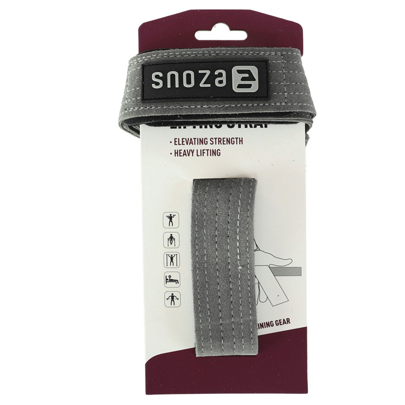 Лямки для тяги LEATHER LIFTING STRAP EZOUS B-07 2шт сірий