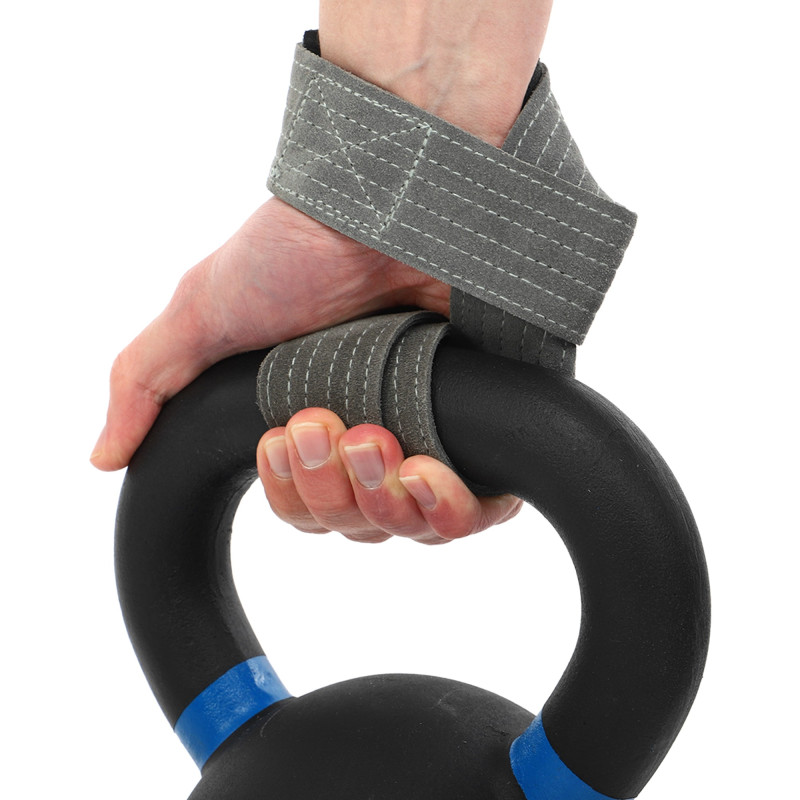 Лямки для тяги LEATHER LIFTING STRAP EZOUS B-07 2шт сірий