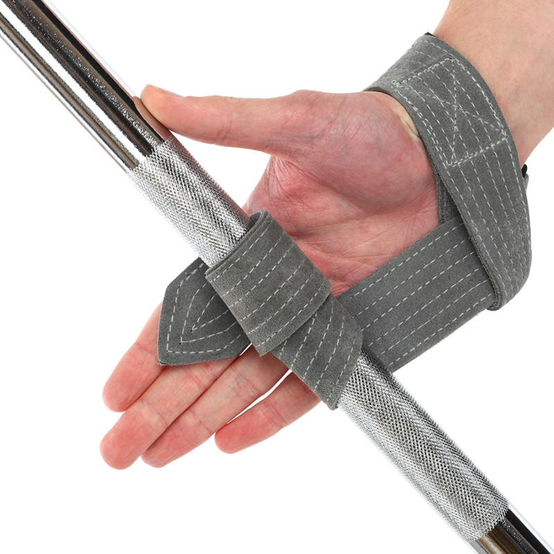 Лямки для тяги LEATHER LIFTING STRAP EZOUS B-07 2шт сірий