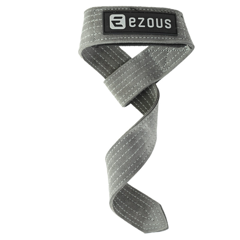 Лямки для тяги LEATHER LIFTING STRAP EZOUS B-07 2шт сірий