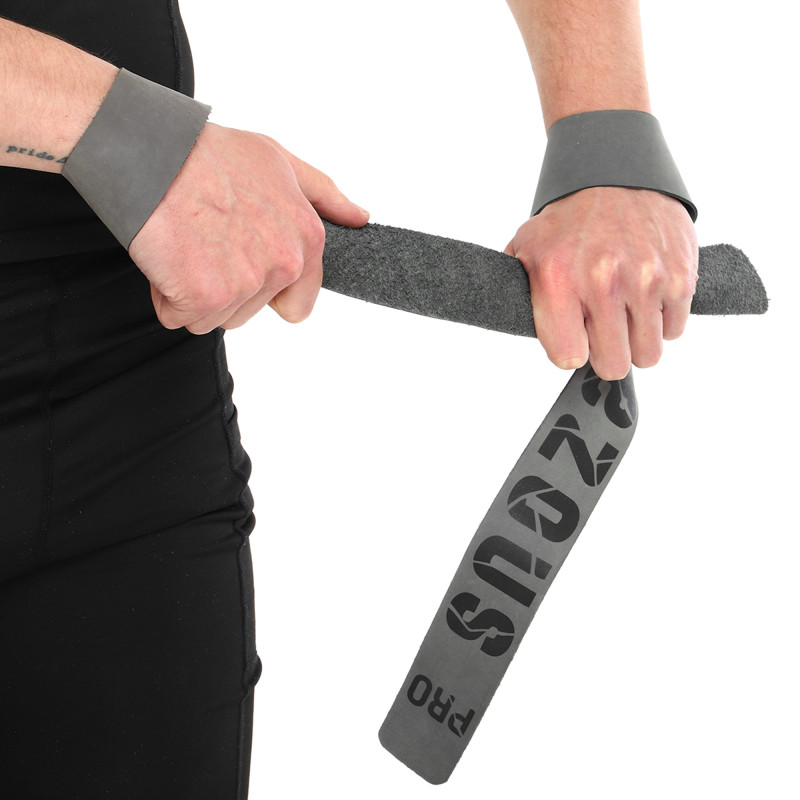 Лямки для тяги LEATHER LIFTING STRAP EZOUS B-08 2шт сірий