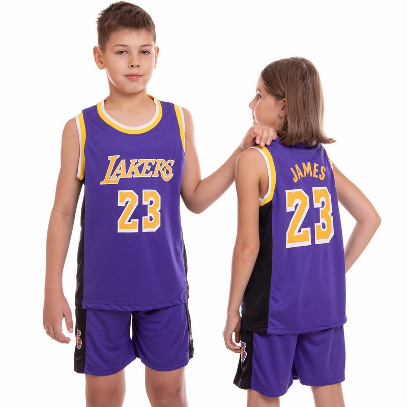 Форма баскетбольна дитяча NBA клуб Los Angeles Lakers 23 BA-0563 S-2XL кольори в асортименті
