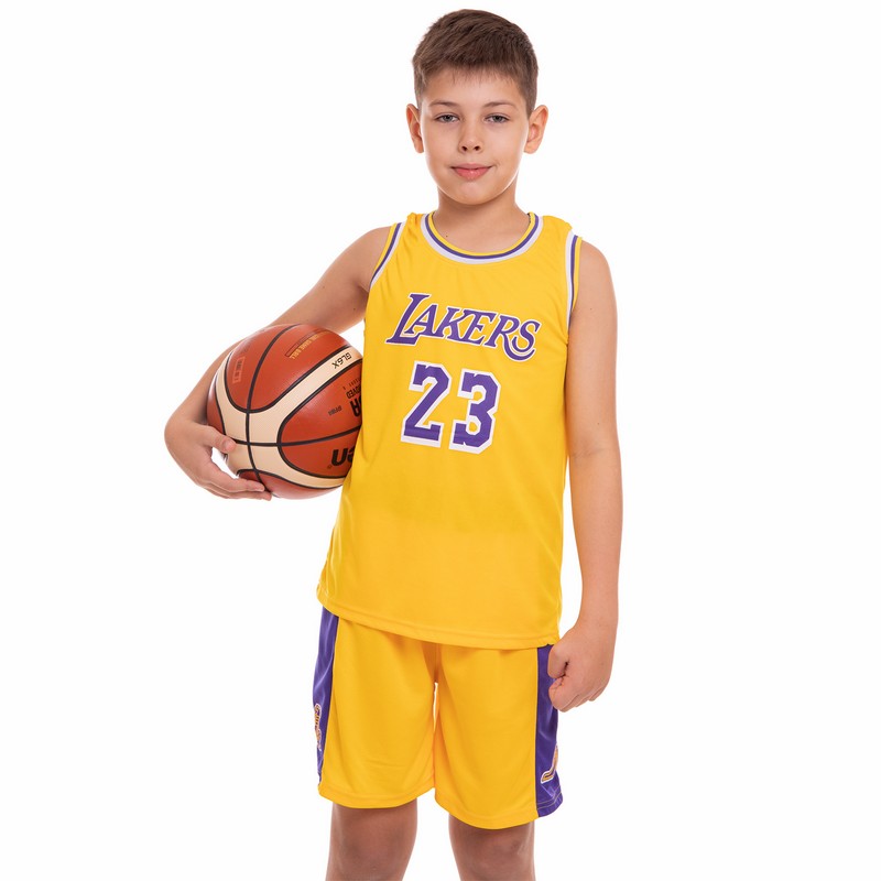 Форма баскетбольна дитяча NBA клуб Los Angeles Lakers 23 BA-0563 S-2XL кольори в асортименті