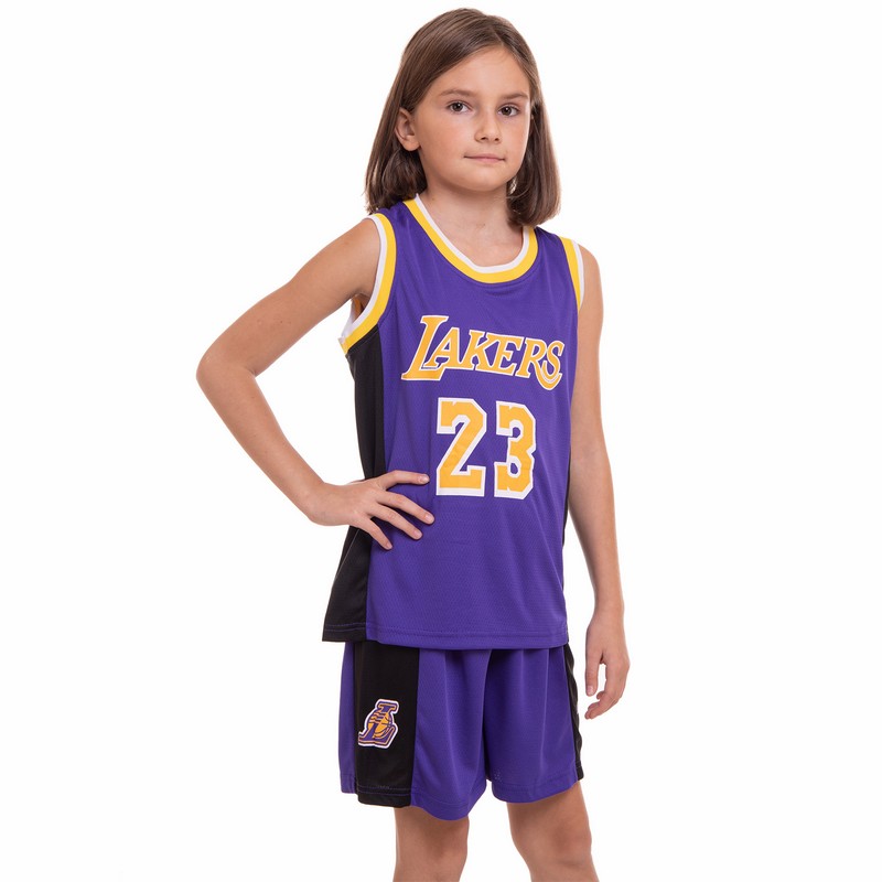 Форма баскетбольна дитяча NBA клуб Los Angeles Lakers 23 BA-0563 S-2XL кольори в асортименті