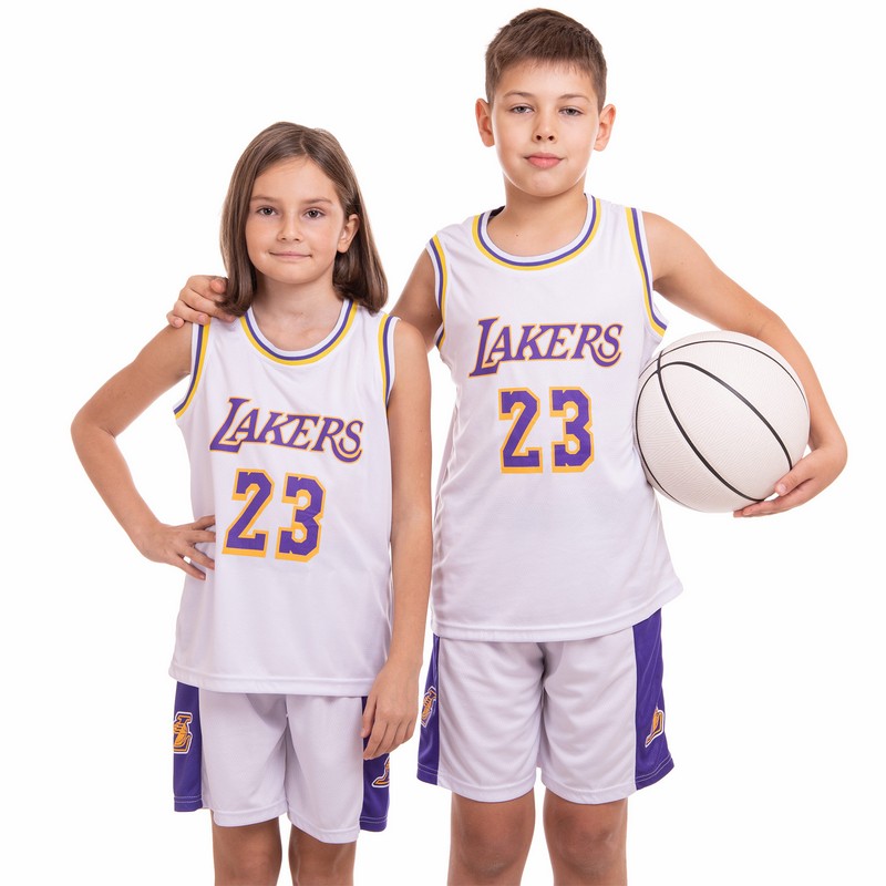 Форма баскетбольна дитяча NBA клуб Los Angeles Lakers 23 BA-0563 S-2XL кольори в асортименті