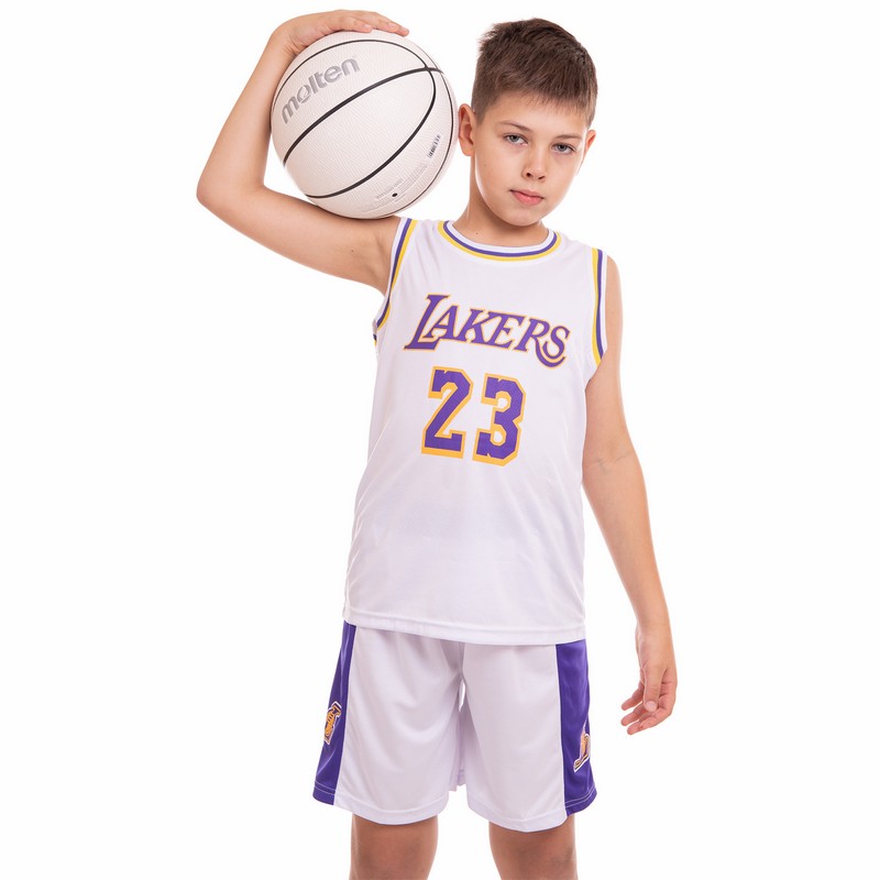 Форма баскетбольна дитяча NBA клуб Los Angeles Lakers 23 BA-0563 S-2XL кольори в асортименті