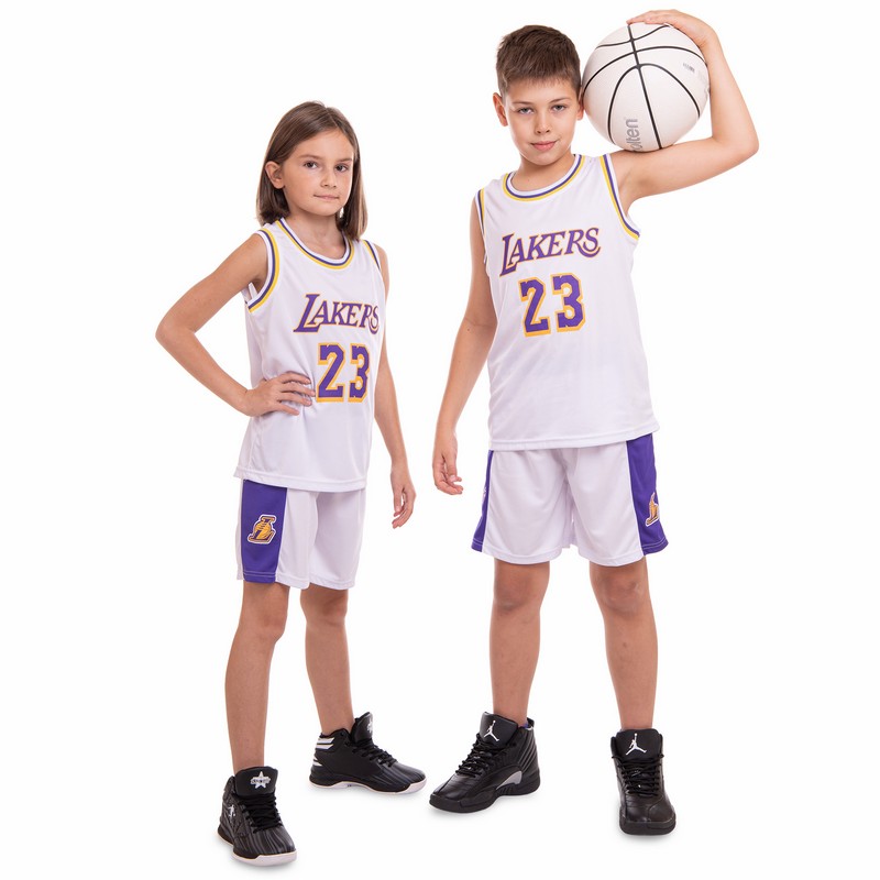 Форма баскетбольна дитяча NBA клуб Los Angeles Lakers 23 BA-0563 S-2XL кольори в асортименті