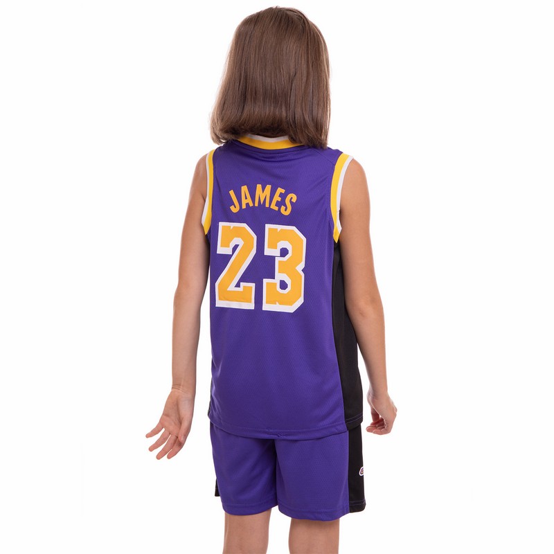 Форма баскетбольна дитяча NBA клуб Los Angeles Lakers 23 BA-0563 S-2XL кольори в асортименті