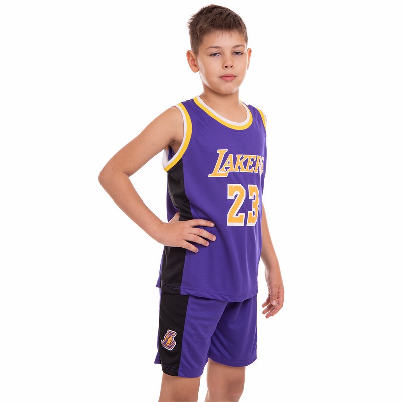 Форма баскетбольна дитяча NBA клуб Los Angeles Lakers 23 BA-0563 S-2XL кольори в асортименті