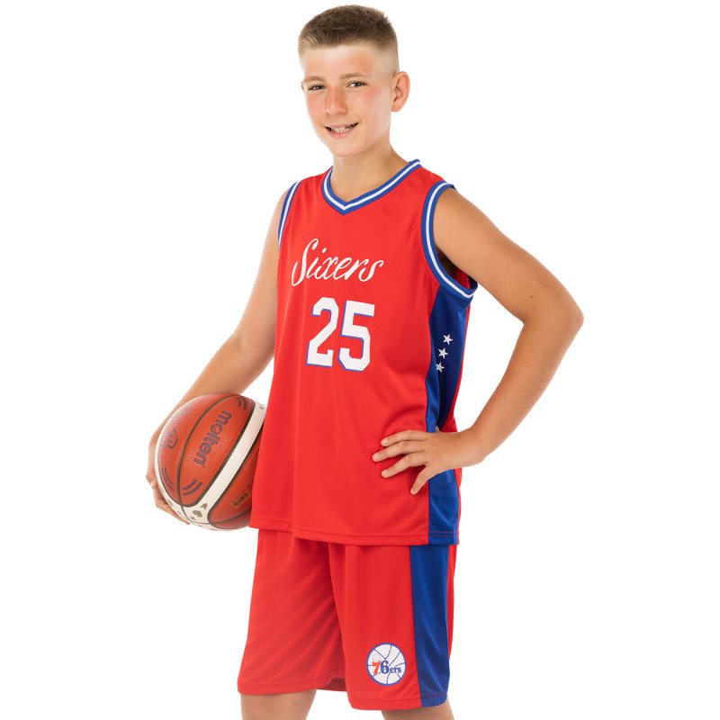 Форма баскетбольна дитяча NBA клуб Philadelphia 76ers 25 BA-0904 S-2XL червоний-синій