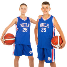 Форма баскетбольна дитяча NBA клуб Philadelphia 76ers 25 BA-0927 S-2XL кольори в асортименті