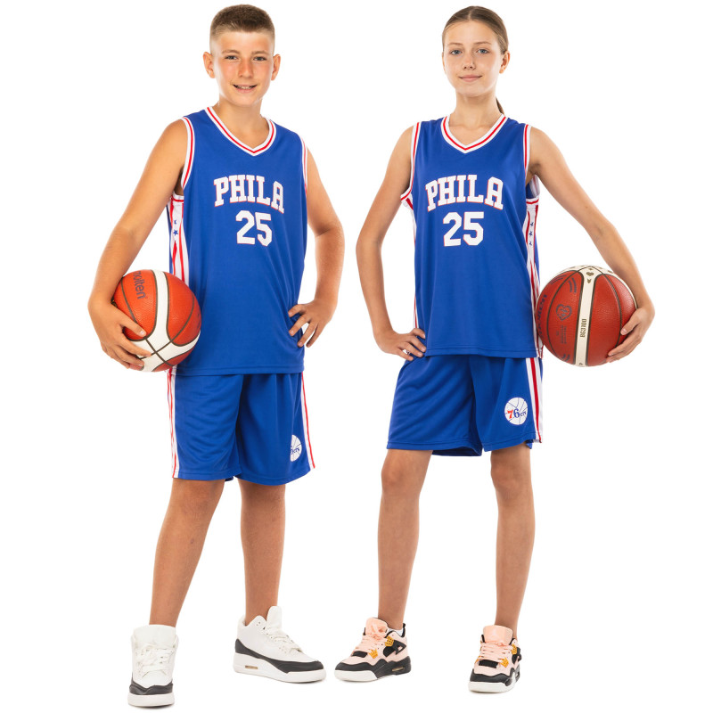 Форма баскетбольна дитяча NBA клуб Philadelphia 76ers 25 BA-0927 S-2XL кольори в асортименті