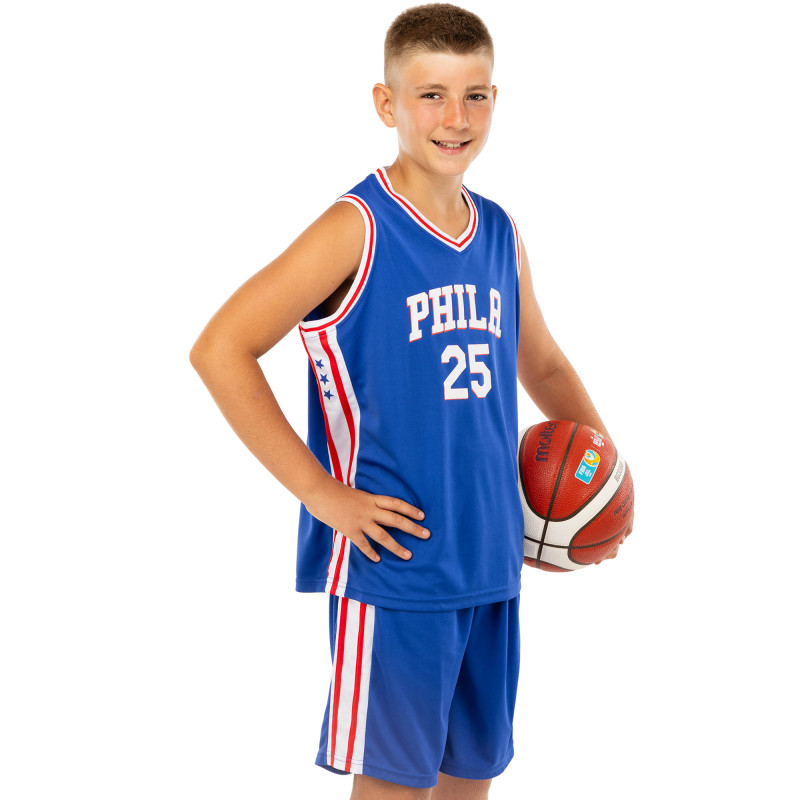 Форма баскетбольна дитяча NBA клуб Philadelphia 76ers 25 BA-0927 S-2XL кольори в асортименті
