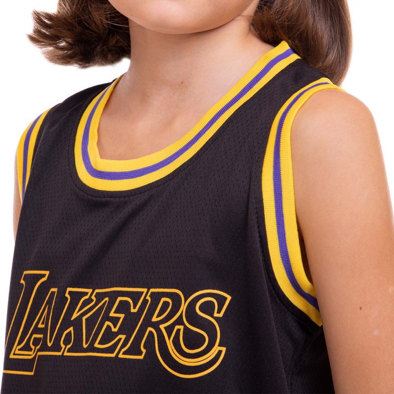 Форма баскетбольна дитяча NBA клуб Los Angeles Lakers 23 BA-0928 S-2XL чорний-жовтий