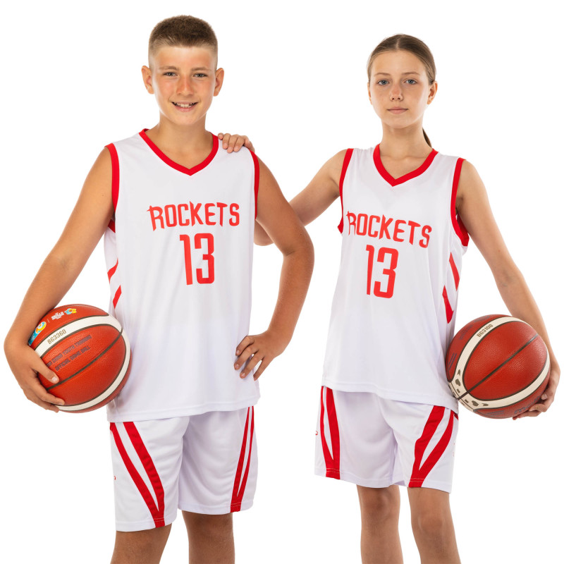 Форма баскетбольна дитяча NBA клуб Houston Rockets 13 BA-0966 S-2XL кольори в асортименті