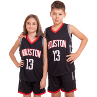 Форма баскетбольна дитяча NBA клуб Houston Rockets 13 BA-0968 S-2XL чорний-червоний