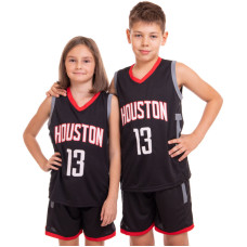 Форма баскетбольна дитяча NBA клуб Houston Rockets 13 BA-0968 S-2XL чорний-червоний