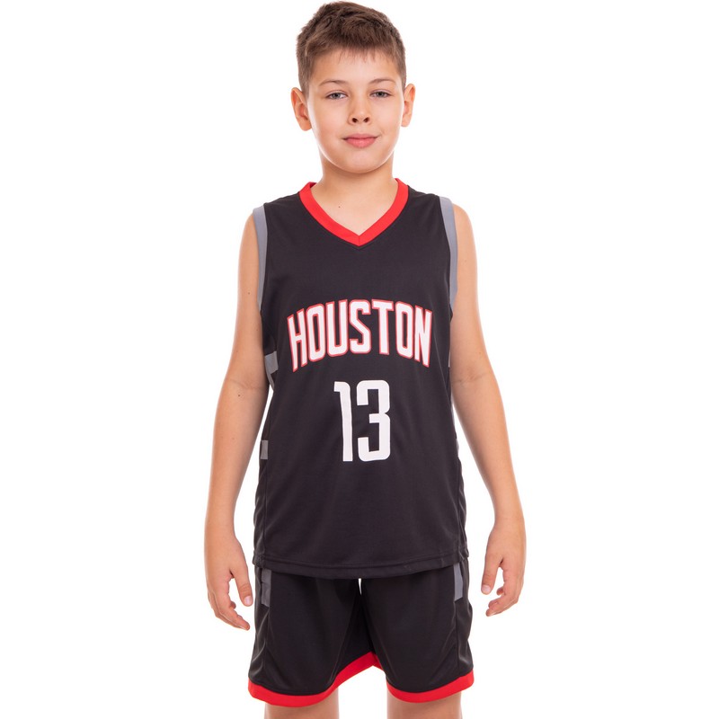 Форма баскетбольна дитяча NBA клуб Houston Rockets 13 BA-0968 S-2XL чорний-червоний
