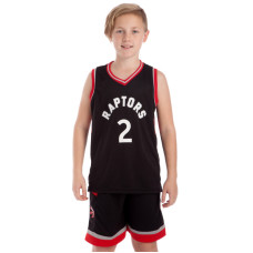 Форма баскетбольна дитяча NBA клуб Toronto Raptors 2 BA-0969 M-2XL чорний-червоний