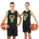 Форма баскетбольна дитяча NBA клуб Milwaukee Bucks 34 BA-0972 S-2XL чорний-зелений
