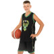 Форма баскетбольна дитяча NBA клуб Milwaukee Bucks 34 BA-0972 S-2XL чорний-зелений