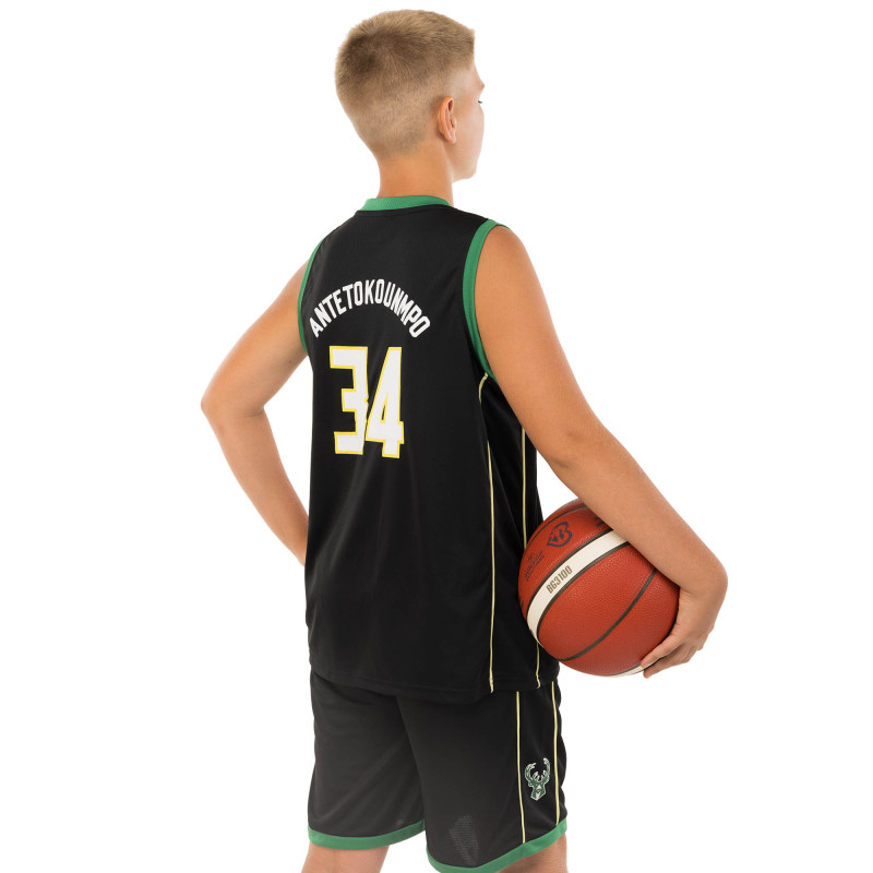 Форма баскетбольна дитяча NBA клуб Milwaukee Bucks 34 BA-0972 S-2XL чорний-зелений