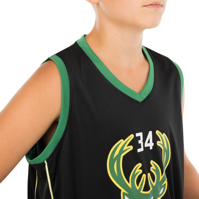 Форма баскетбольна дитяча NBA клуб Milwaukee Bucks 34 BA-0972 S-2XL чорний-зелений