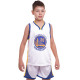 Форма баскетбольна дитяча NBA клуб Golden state warriors 35 BA-0973 S-2XL білий-синій-жовтий